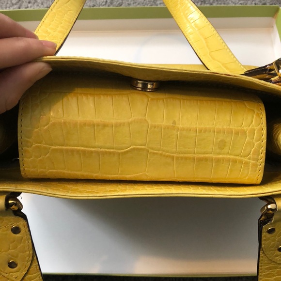 Kate Spade Yellow Alligator Purse - Picture 5 of 5